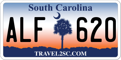 SC license plate ALF620