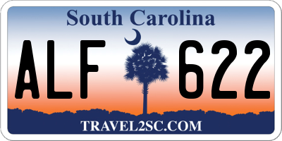 SC license plate ALF622