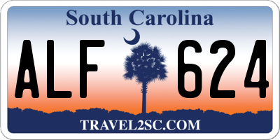 SC license plate ALF624