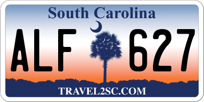 SC license plate ALF627
