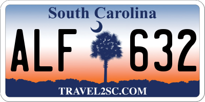 SC license plate ALF632