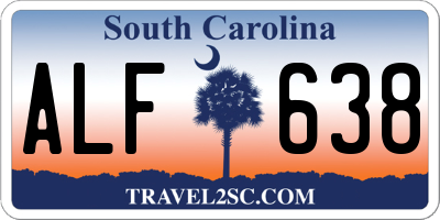 SC license plate ALF638