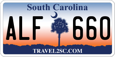 SC license plate ALF660