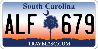 SC license plate ALF679