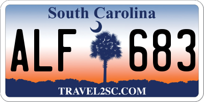 SC license plate ALF683