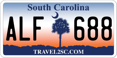 SC license plate ALF688