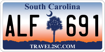 SC license plate ALF691