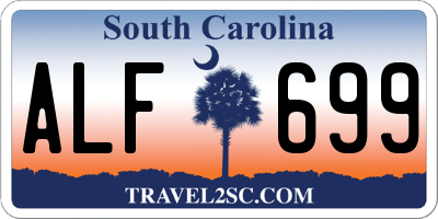 SC license plate ALF699