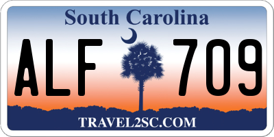 SC license plate ALF709