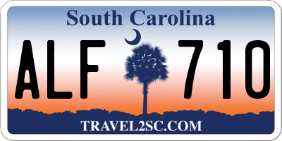 SC license plate ALF710