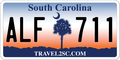 SC license plate ALF711