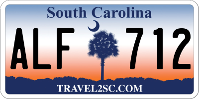 SC license plate ALF712