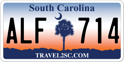 SC license plate ALF714
