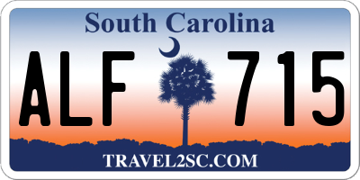 SC license plate ALF715