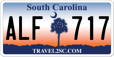 SC license plate ALF717