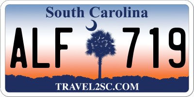 SC license plate ALF719