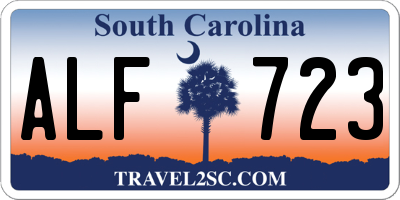 SC license plate ALF723