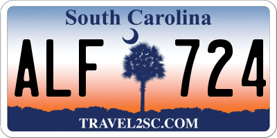 SC license plate ALF724