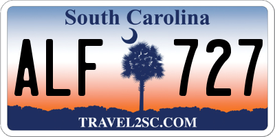 SC license plate ALF727