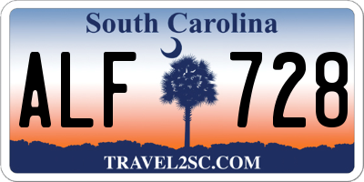 SC license plate ALF728