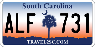 SC license plate ALF731