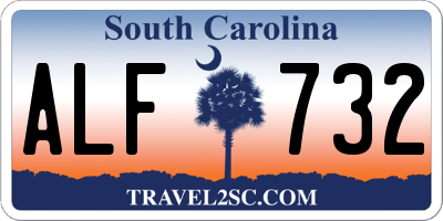 SC license plate ALF732