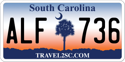 SC license plate ALF736