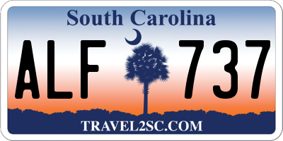 SC license plate ALF737
