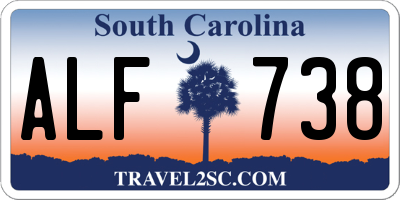SC license plate ALF738