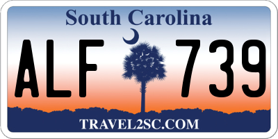 SC license plate ALF739