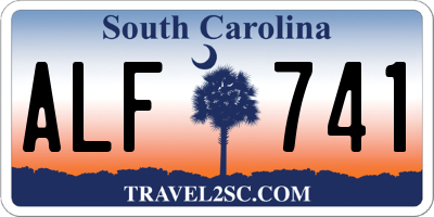 SC license plate ALF741