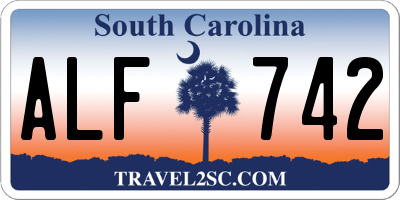 SC license plate ALF742
