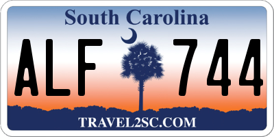 SC license plate ALF744