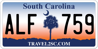 SC license plate ALF759