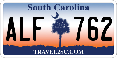 SC license plate ALF762