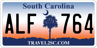 SC license plate ALF764