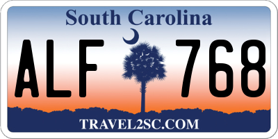 SC license plate ALF768