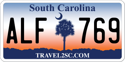 SC license plate ALF769