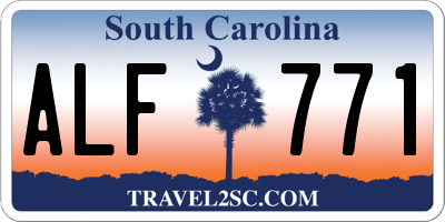 SC license plate ALF771