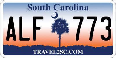 SC license plate ALF773