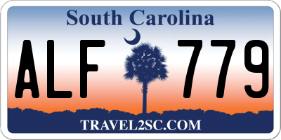SC license plate ALF779