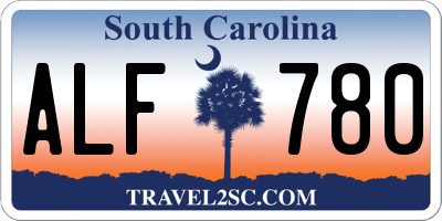 SC license plate ALF780