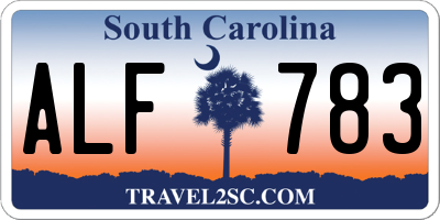 SC license plate ALF783