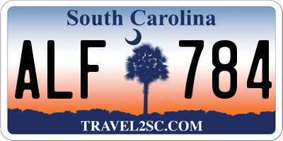 SC license plate ALF784