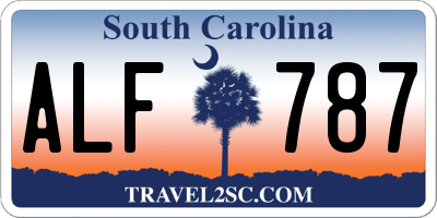 SC license plate ALF787
