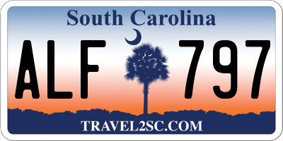 SC license plate ALF797