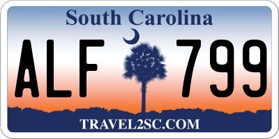 SC license plate ALF799
