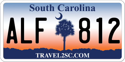 SC license plate ALF812