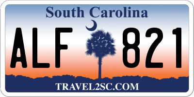 SC license plate ALF821
