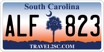 SC license plate ALF823